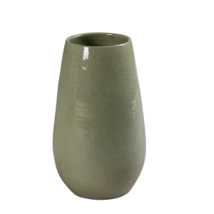 Jarrón de cerámica artesanal beige texturizado, diseñado para proyectos exclusivos.