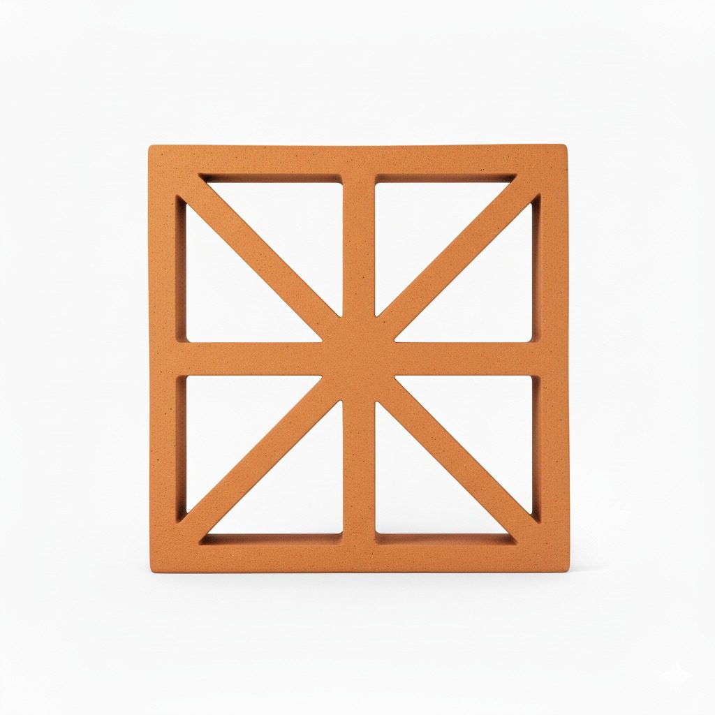 ejemplo de celosia de barro cuadrada