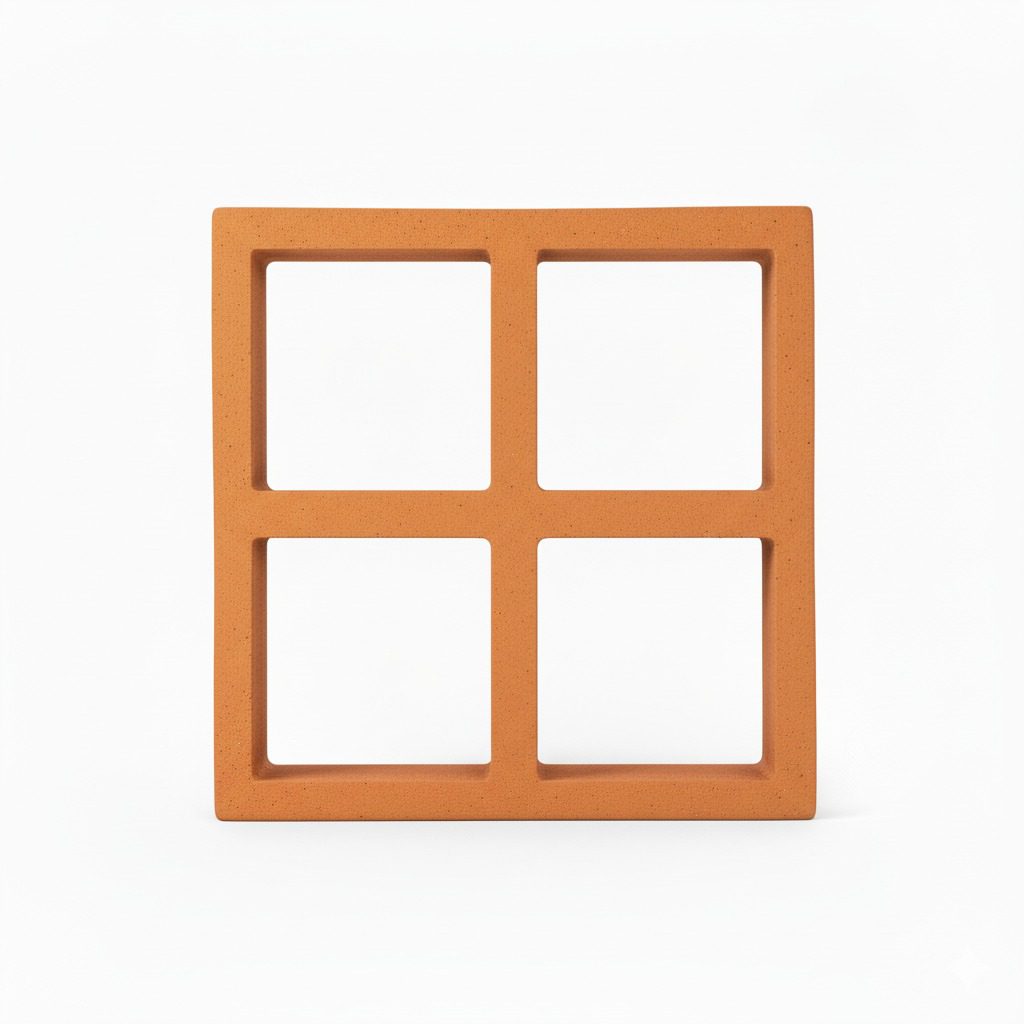 ejemplo de celosia de barro cuadrada